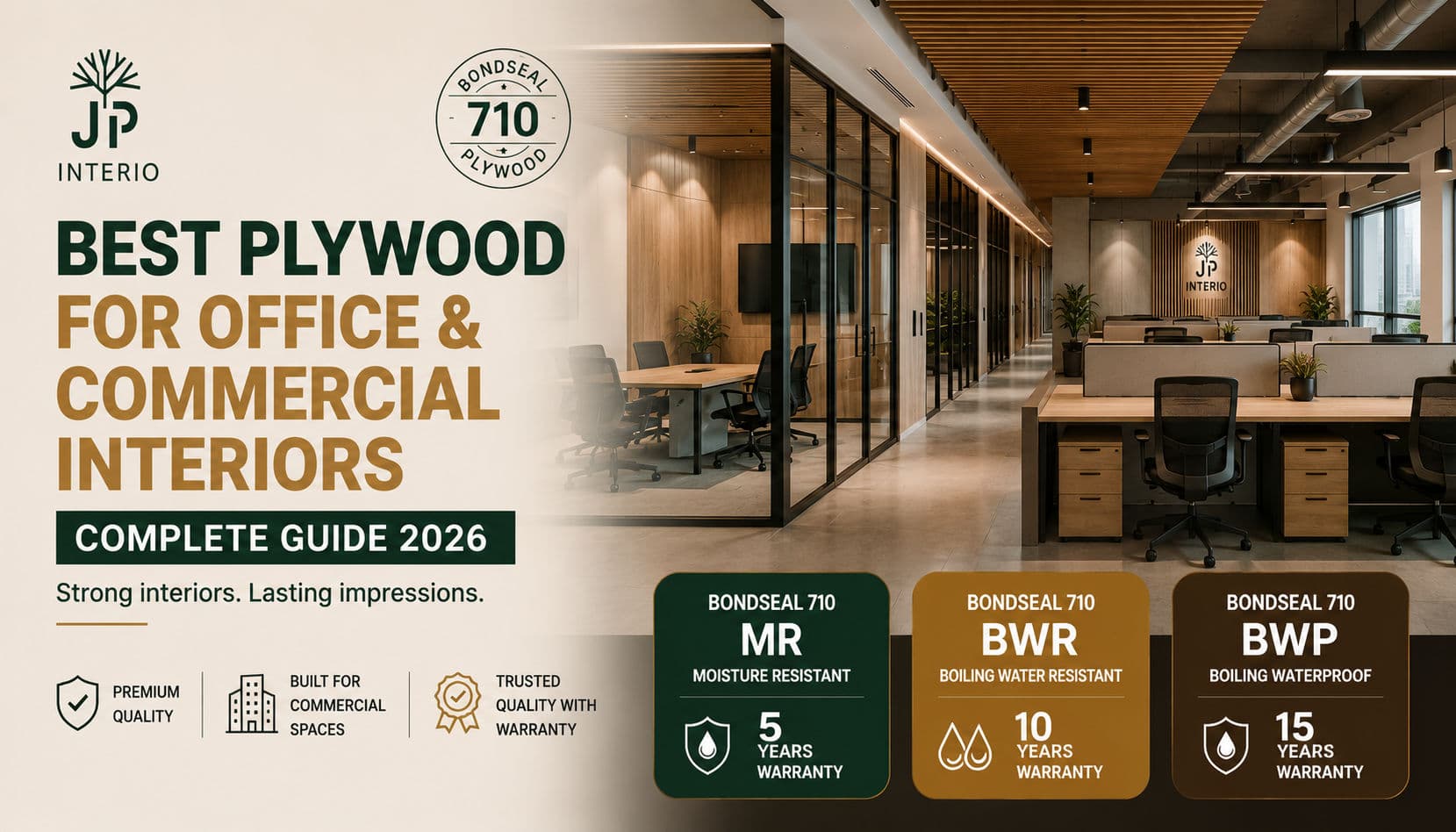 Best Plywood for Office & Commercial Interiors | BondSeal 710 by JP Interio